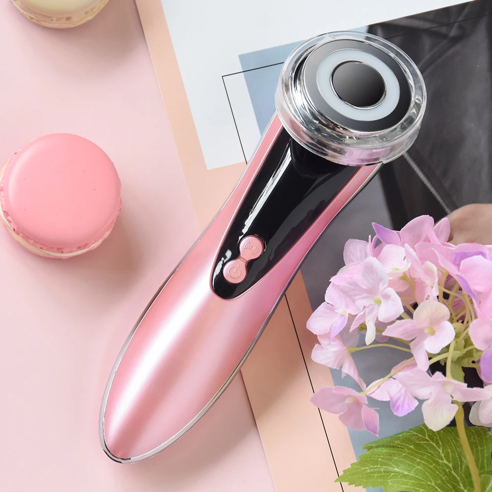 4 in 1 Led Light Skin Rejuvenation Hot Facial Beauty Massage Instrument