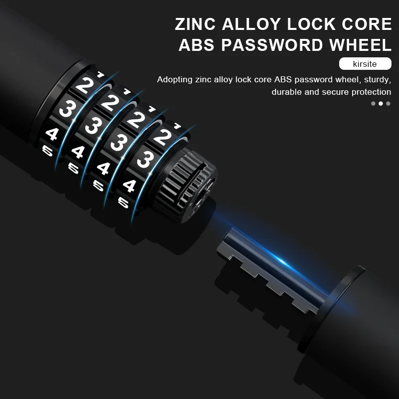 RIDERACE Bicycle Chain Lock Portable Anti-theft High Security MTB Mountain Bike Lock With 2 Keys for Scooter Electric E-Bike