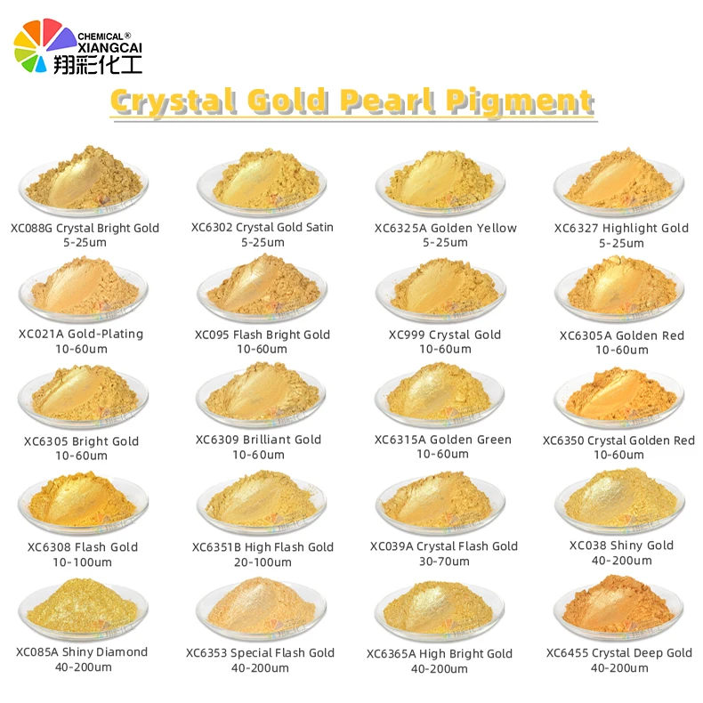 Free Sample Customized Good Quality Pearl Gold Cosmetic Grade Mica