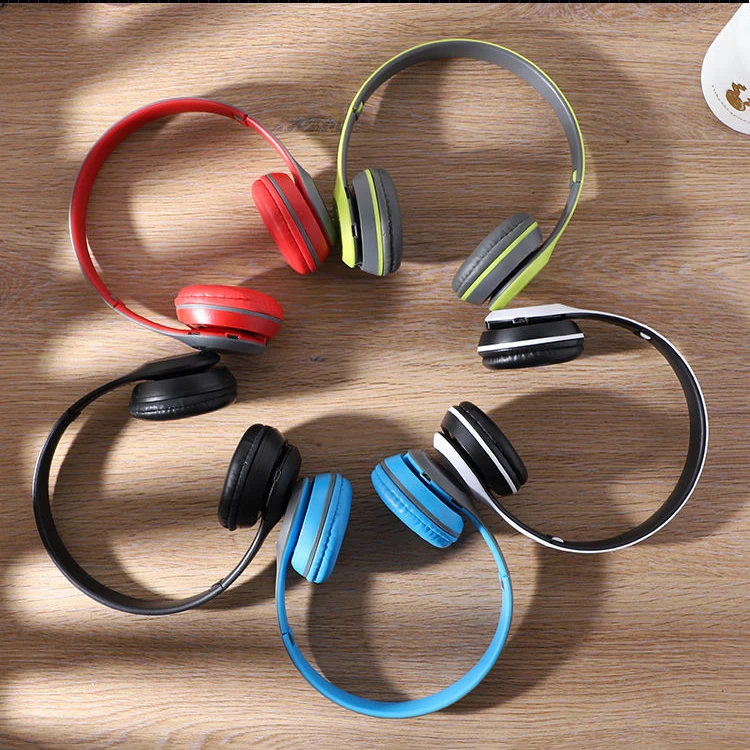 P47 BT Helmets Wireless Earphone Foldable Noise Cancelling Hifi Stereo Headphone with Mic Headsets Bag for Kids Girl Gift - ANKUX.COM