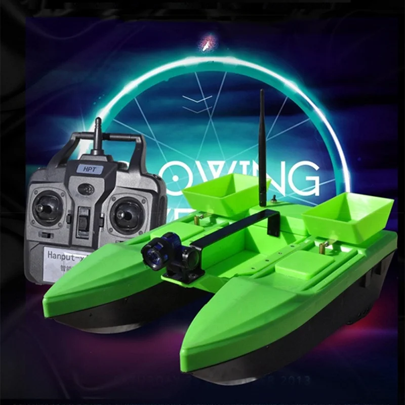 Bateau Appât Télécommandé 800 M – Charge 3 Kg, Longue Portée, Avec Lumière Nuit