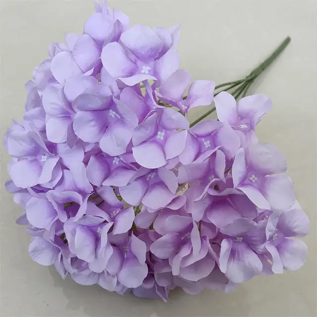 New Design Hydrangea Artificial Flower Bouquet Beautiful Flowers for Decoration Wedding Artificial(010214)