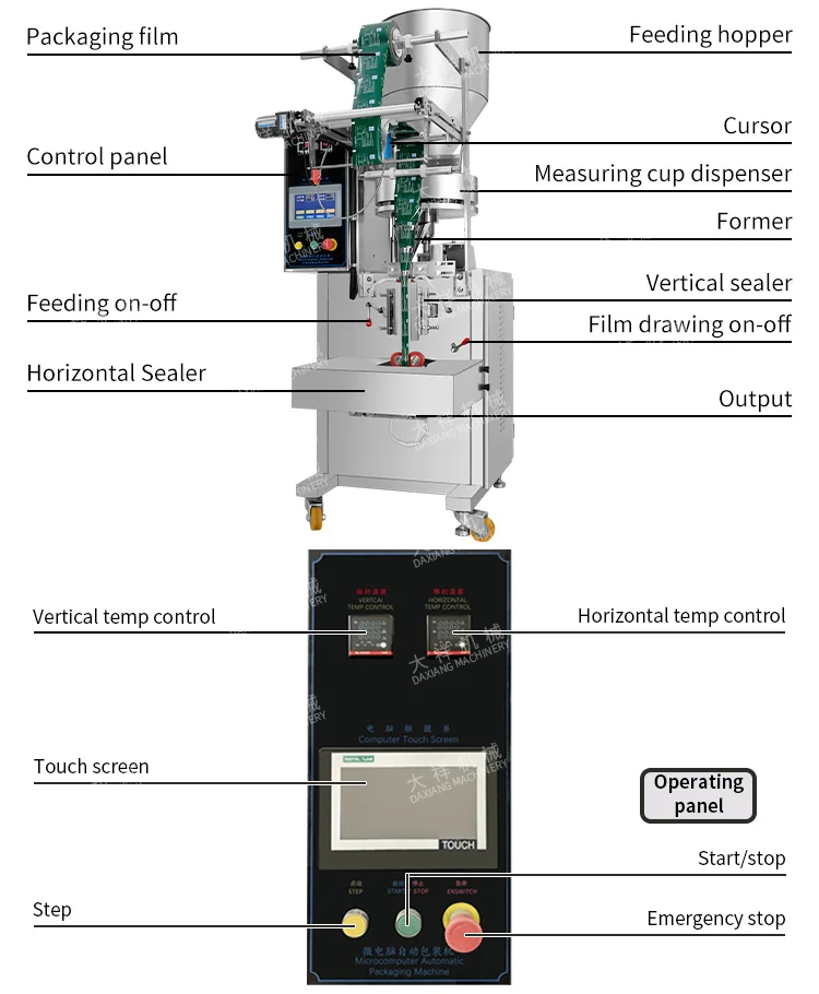 DXB-100K Auto Powder Granular Small Tea Bag Sugar Stick Spice Sachet Candy Pillow Bag Packing Machine factory