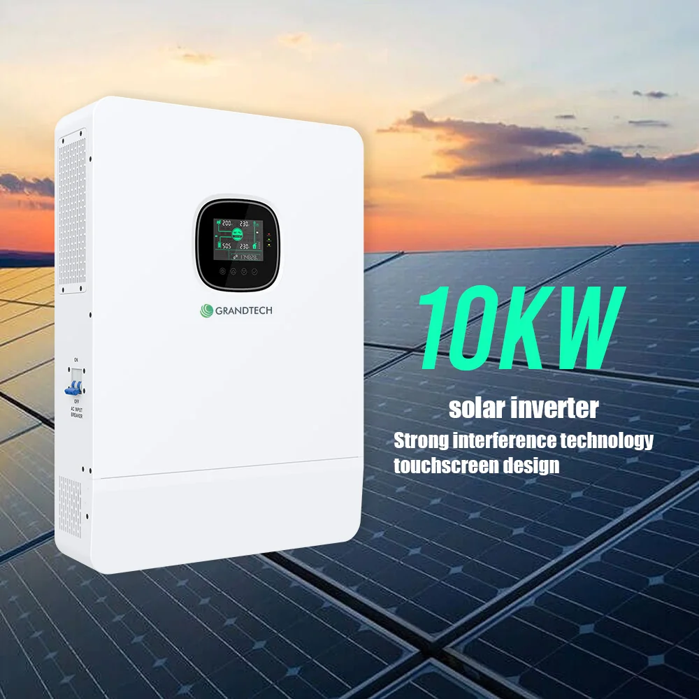 inversor híbrido solar de 6 kW, 5 kW, 10 kW o 8 kW, de 48 V, fuera de red, de corriente alterna tipo cadena, automático de 60 Hz, monofásico con fase dividida