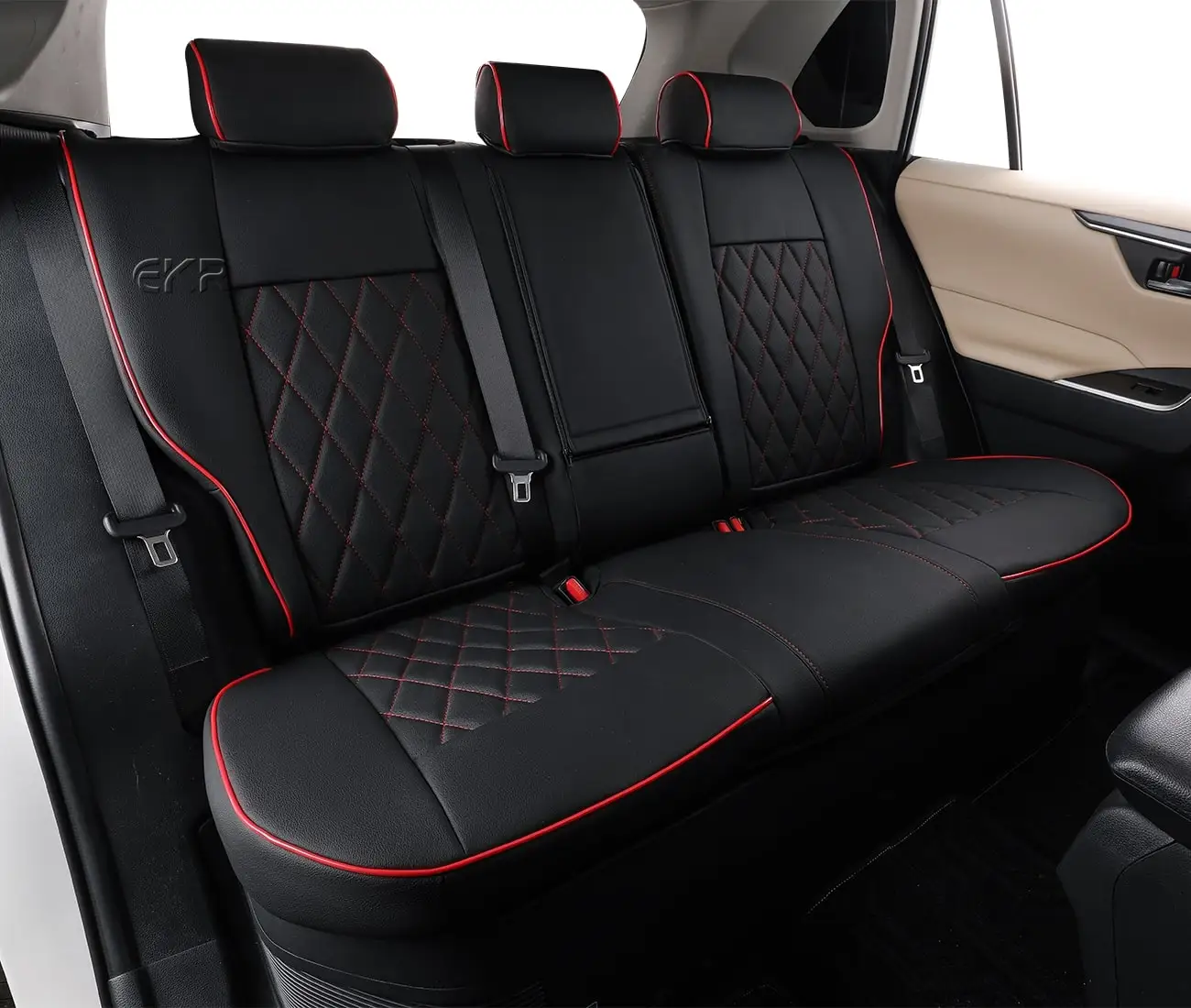EKR Custom Fit Full Set Leather Car Seat Covers for Dodge Journey 2013-2022 Breathable Material