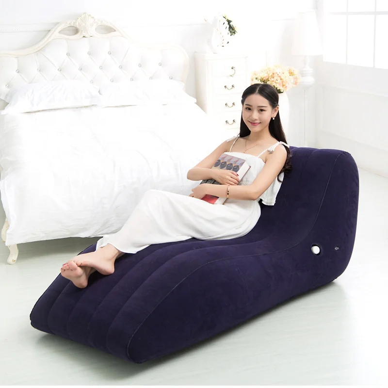 Increase the longer a beanbag s-shaped flocking inflatable chair of sofa bed lazy sofa