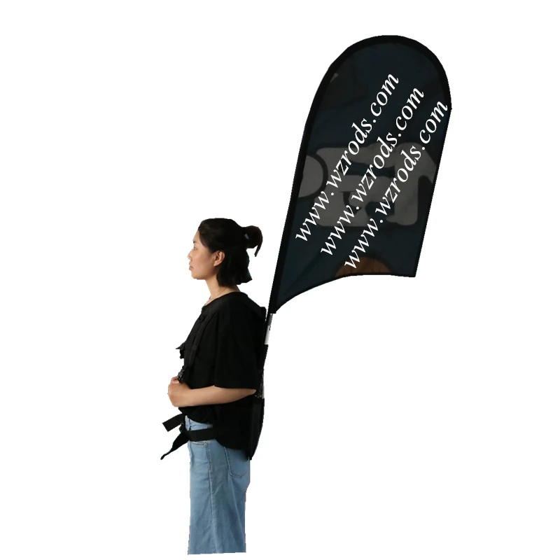 Дорога оптом Прогулочный рюкзак в форме слезинка для рекламы дизайн полиэстер ткань человек баннер