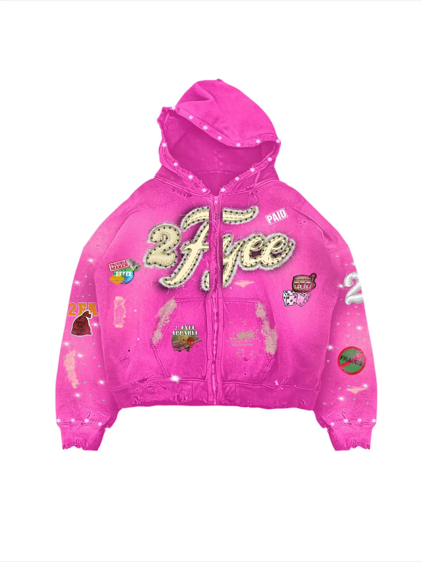OEM Custom Vintage Washed Sun Faded Hoodie Men Factory Oversized Heavyweight Cotton Zipper Jacket Rhinestone Hoodies for Winter gallery 8