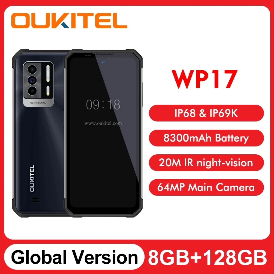 OUKITEL WP17 - Rugged 4G Smartphone with 8300mah Battery