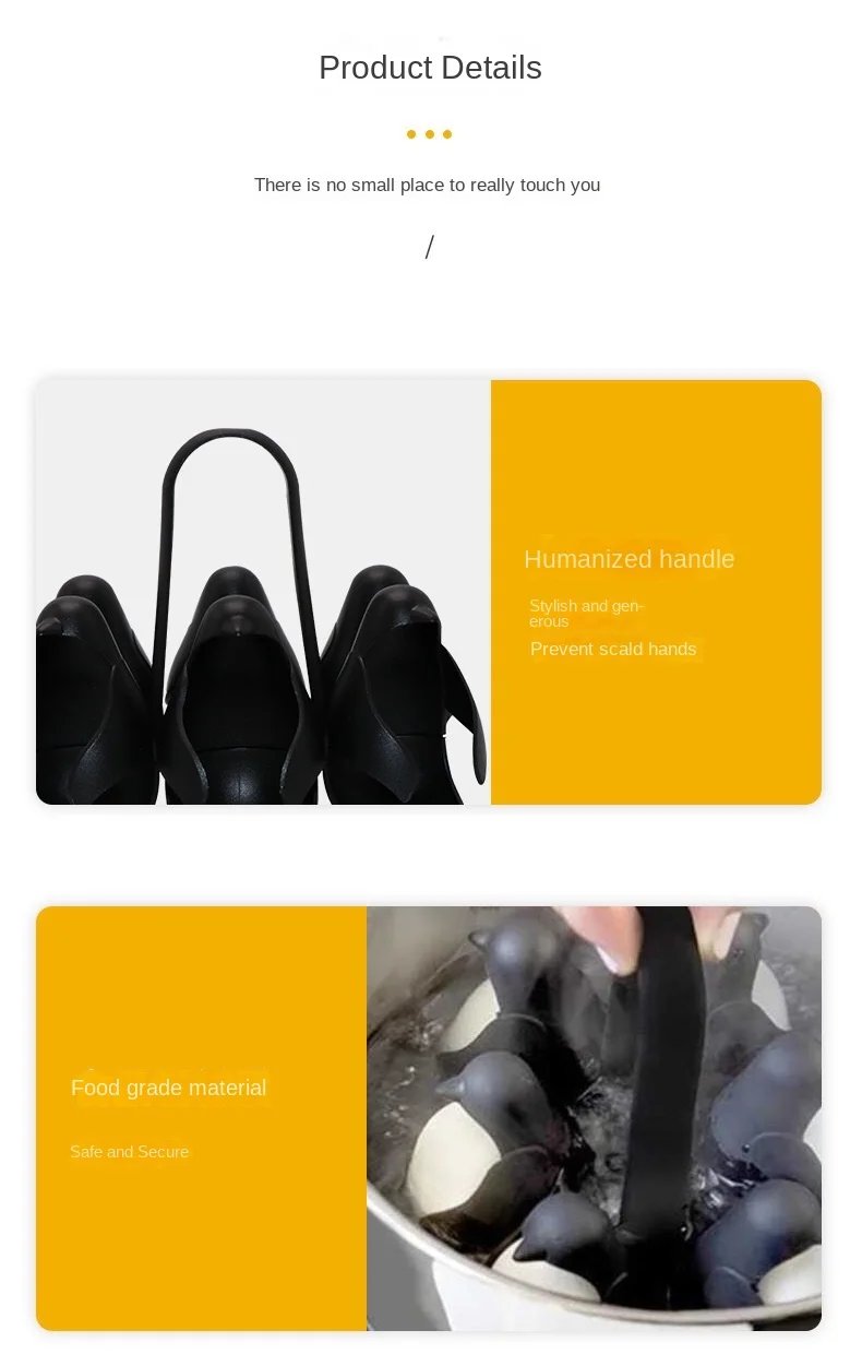 3-in-1 Penguin Egg Holder Organizer Rotate Boiled Eggs 6-gauge Steamer