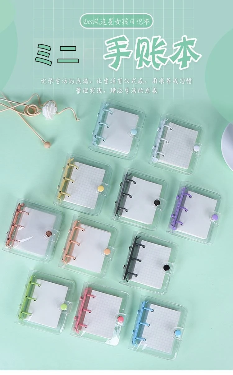 Cute Korean A7 Spiral Refillable Notebook Binder - 3 Ring Binder