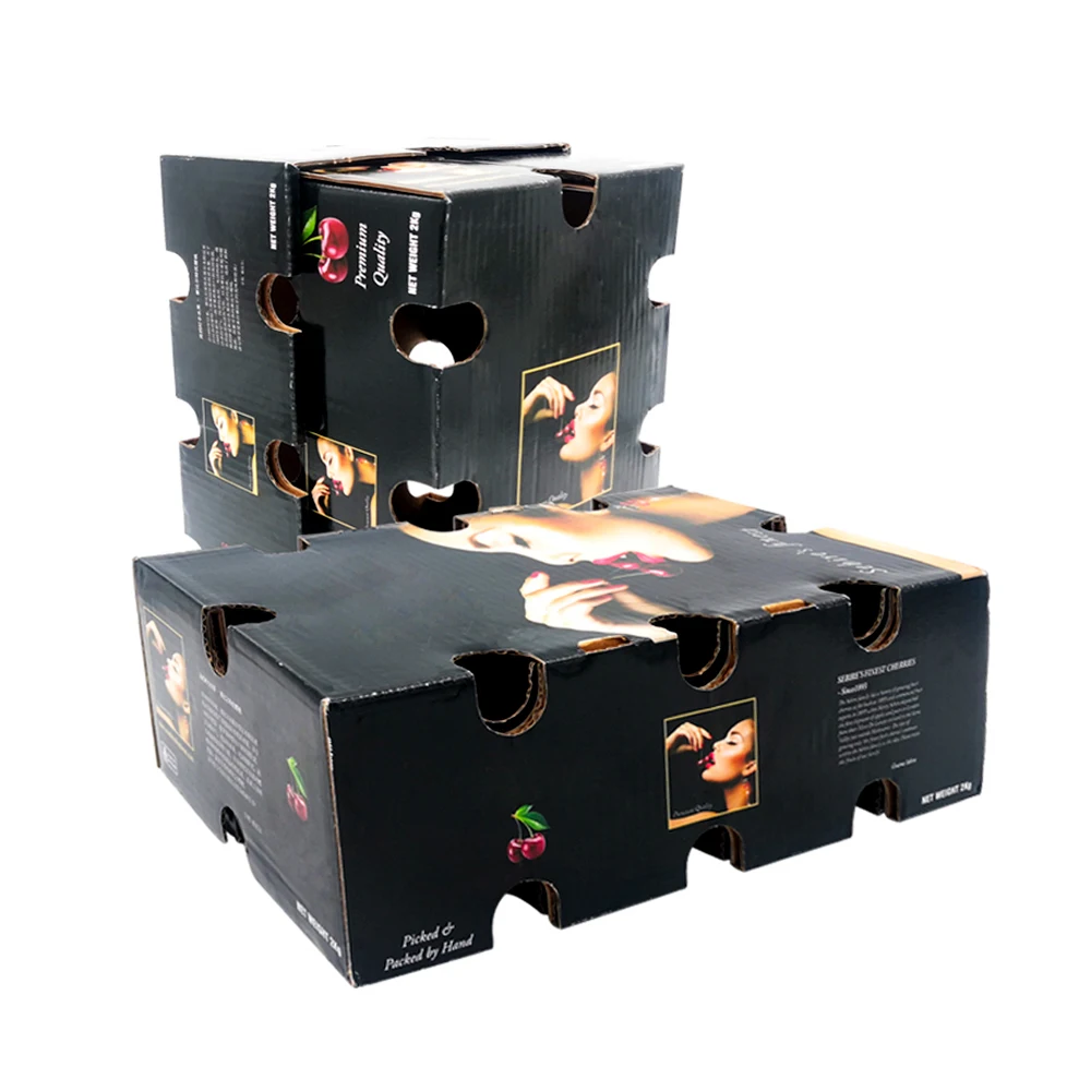 Custom fruit vegetable packaging cartons boxes cherry mango packing ...