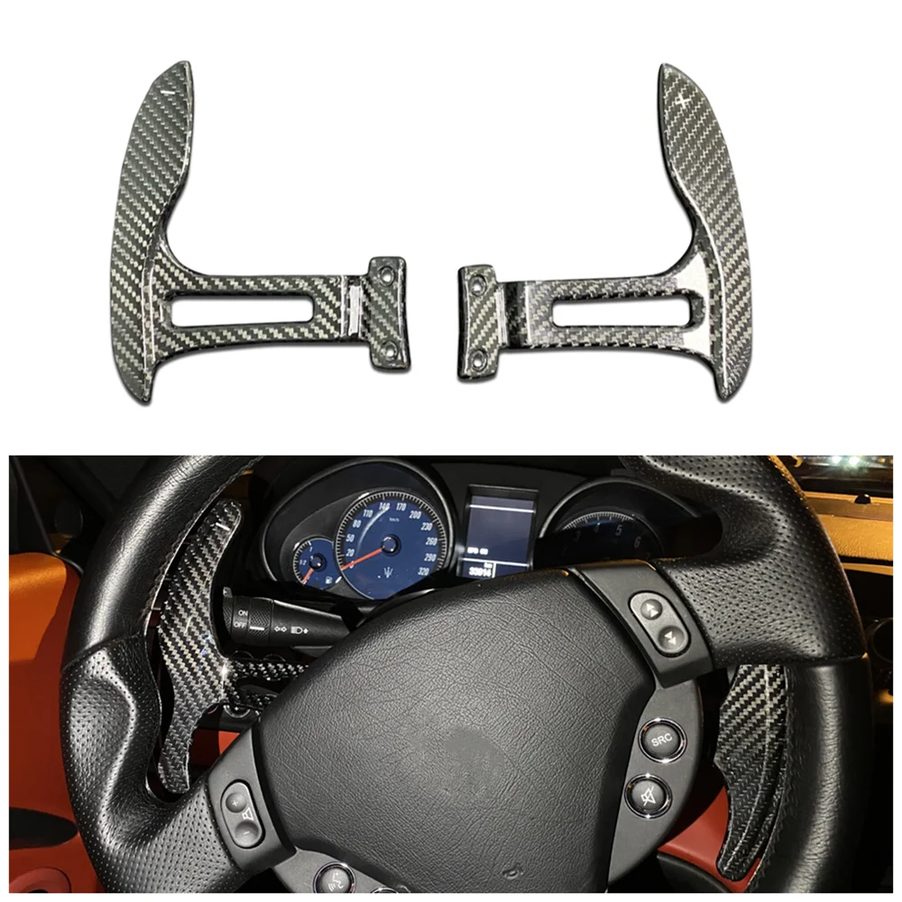 For Maserati Ghibli Quattroporte VI Levante 2013-2021 Carbon Fiber Steering Wheel Shift Paddles Extension Trim Car Accessories