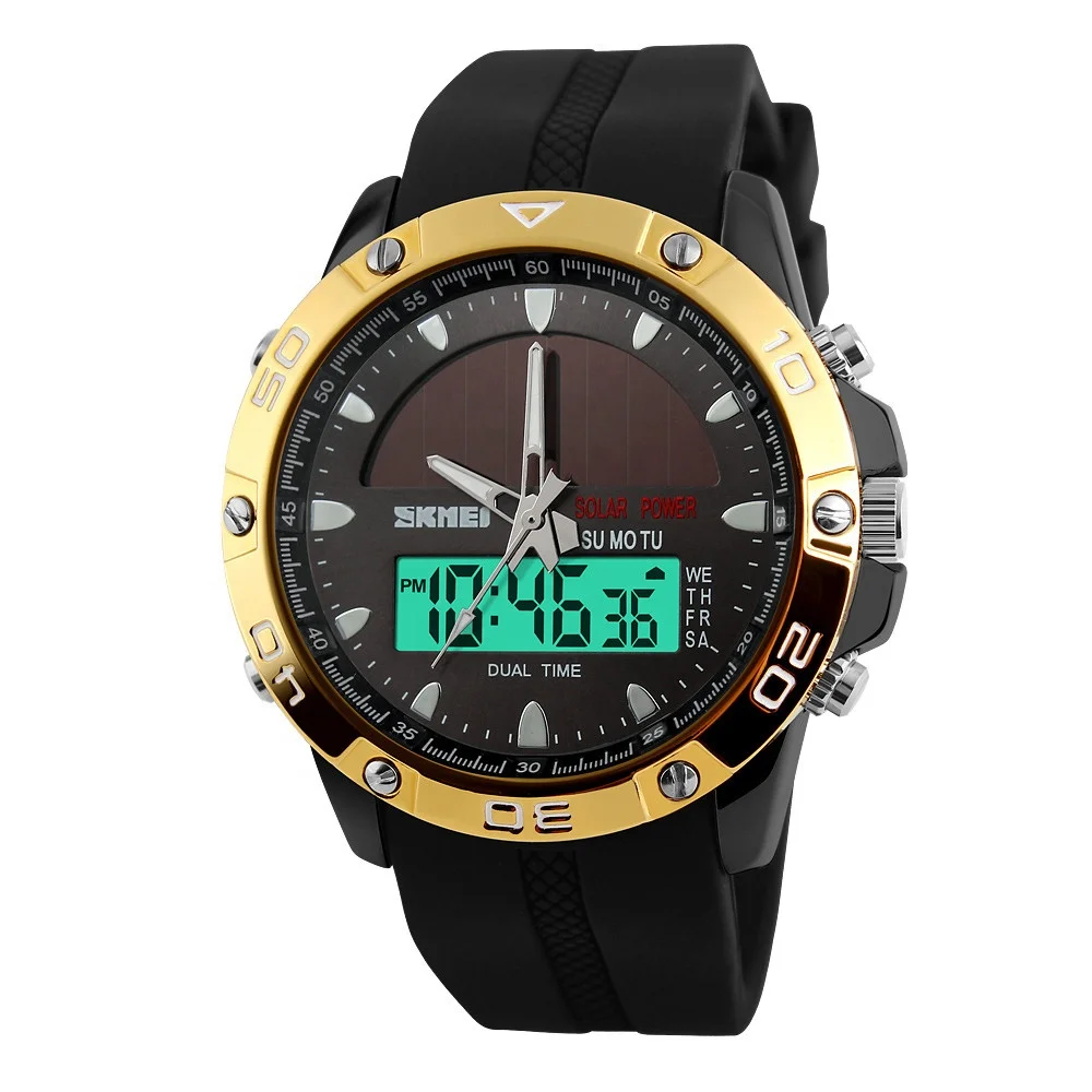 skmei 1064 5atm waterproof for men solar energy japan movt custom logo watches