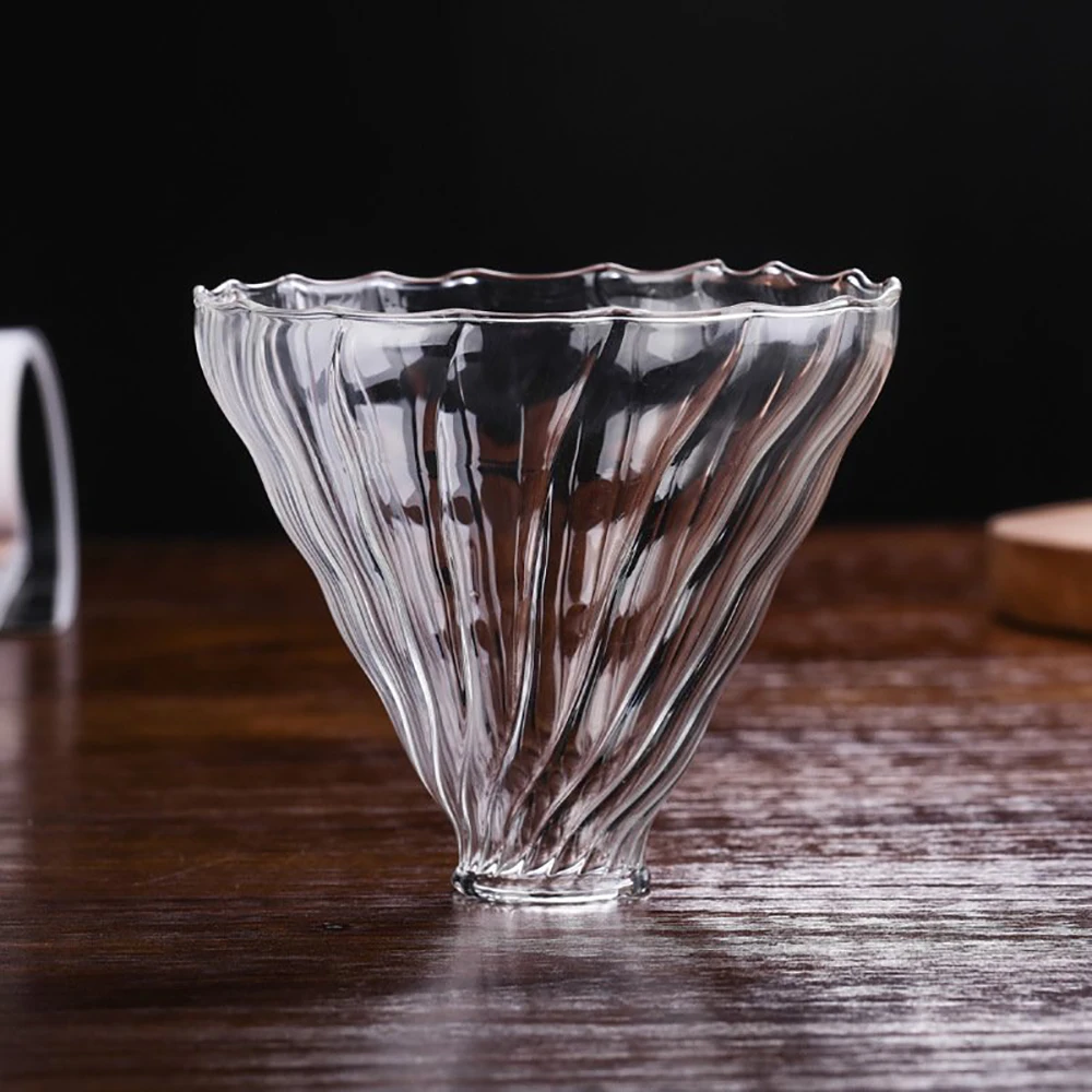 Заводская оптовая цена стеклянная чашка для кофейного фильтра Pyrex домашняя модная ручная промывка