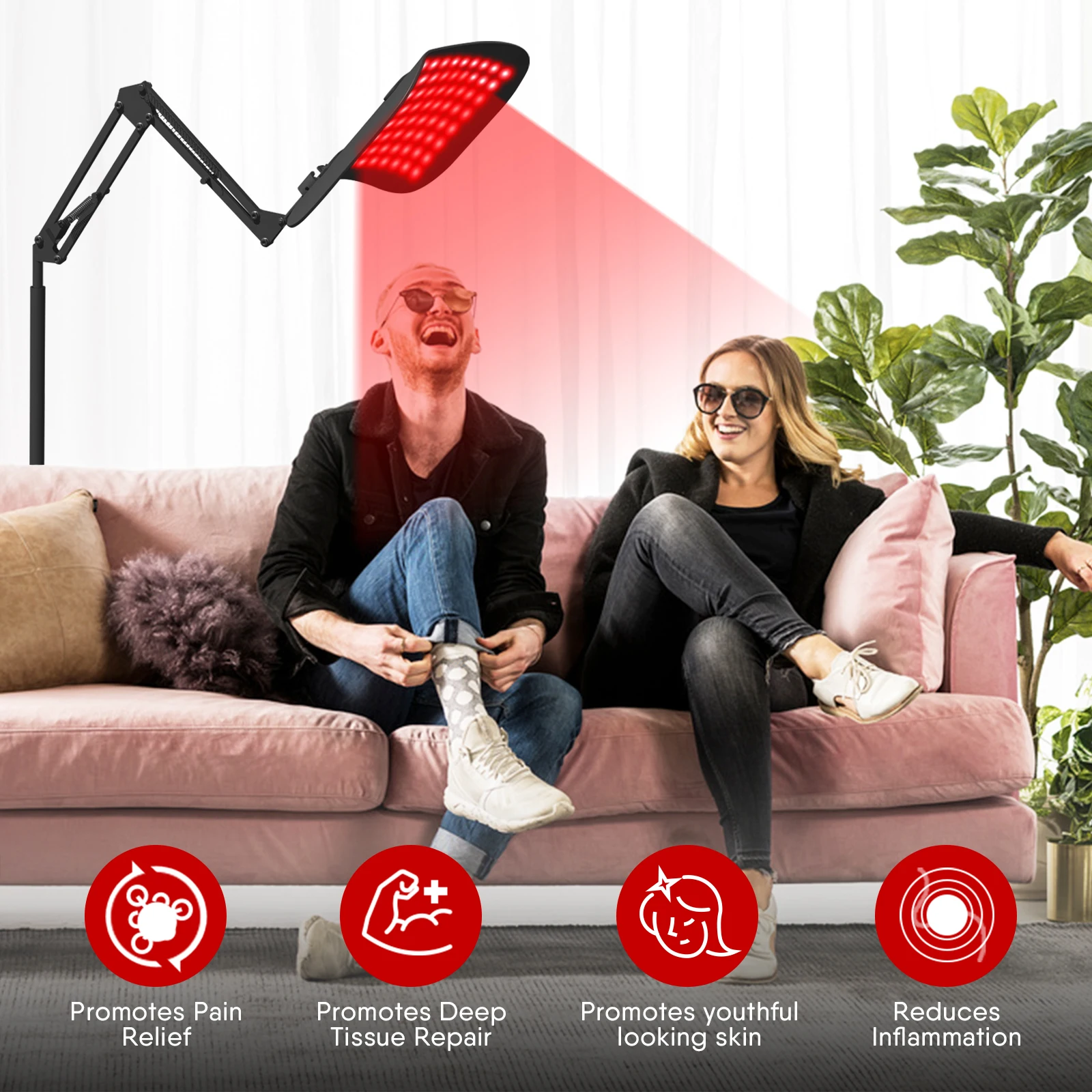 Red Light Therapy Device 80LED, 660nm-850nm
