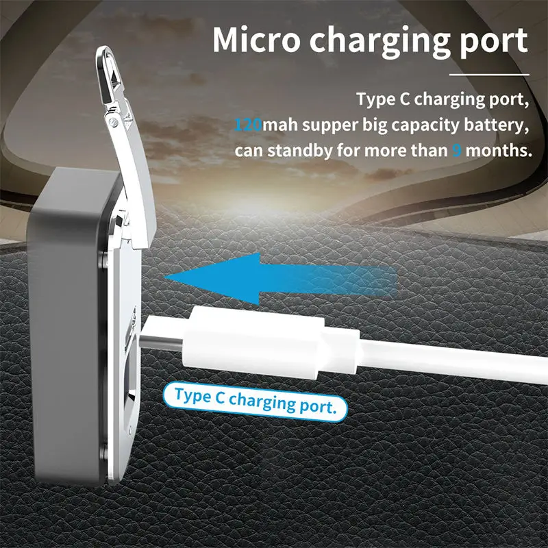 Small Electronic Intelligent Wallet Handbag Clutch Smart Zipper Anti Theft Metal  Biometric Fingerprint Briefcase Lock