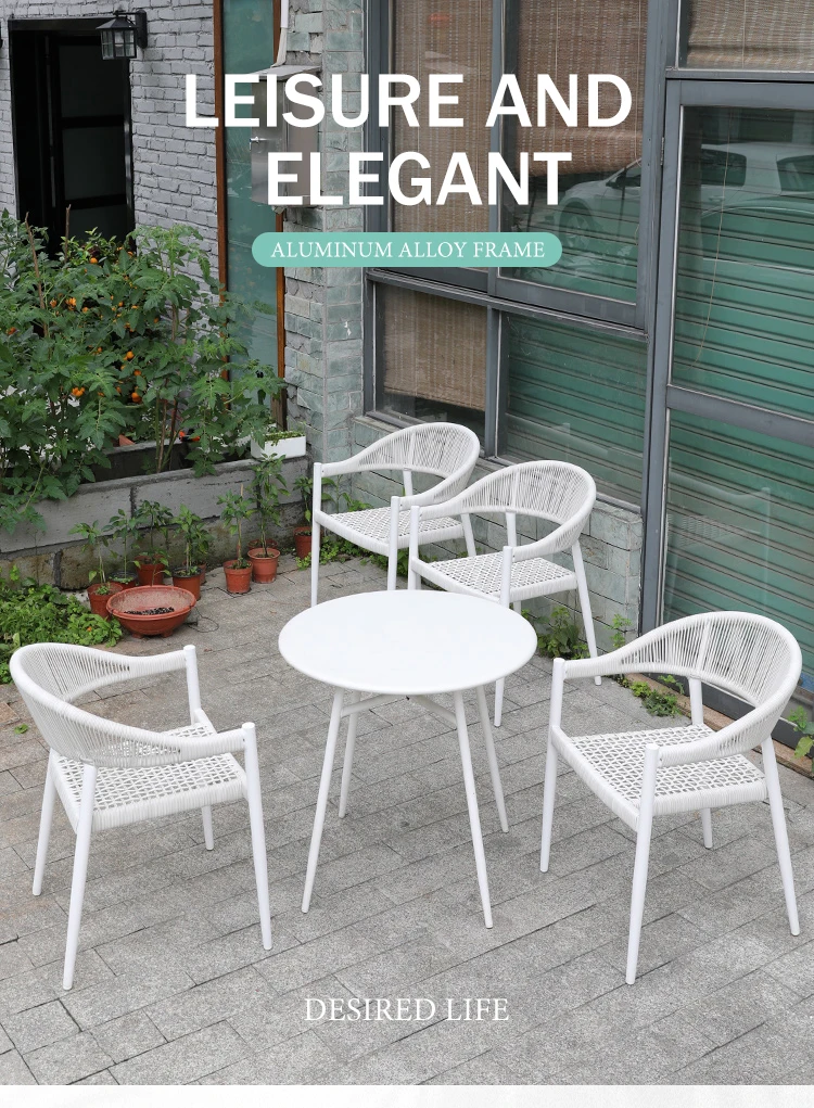 Outdoor Rattan Dining Chair Modern Outdoor Dining Table Set Patio