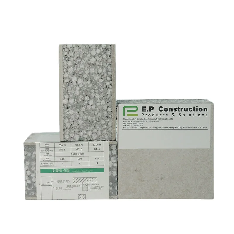 Reinforced Precast Hollow Core Polystyrene Perlite Pannelli Panneau Slab Gymnasium Cladding EPS Cement Wall Board