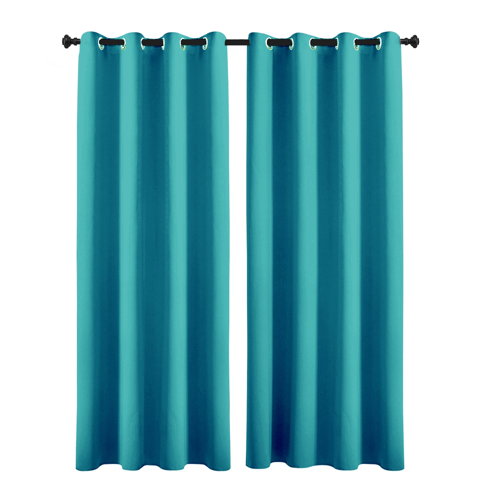 Amity Solid Blackout Curtains Custom Color Brown Blue Polyester Room Window Curtains for the Living Room