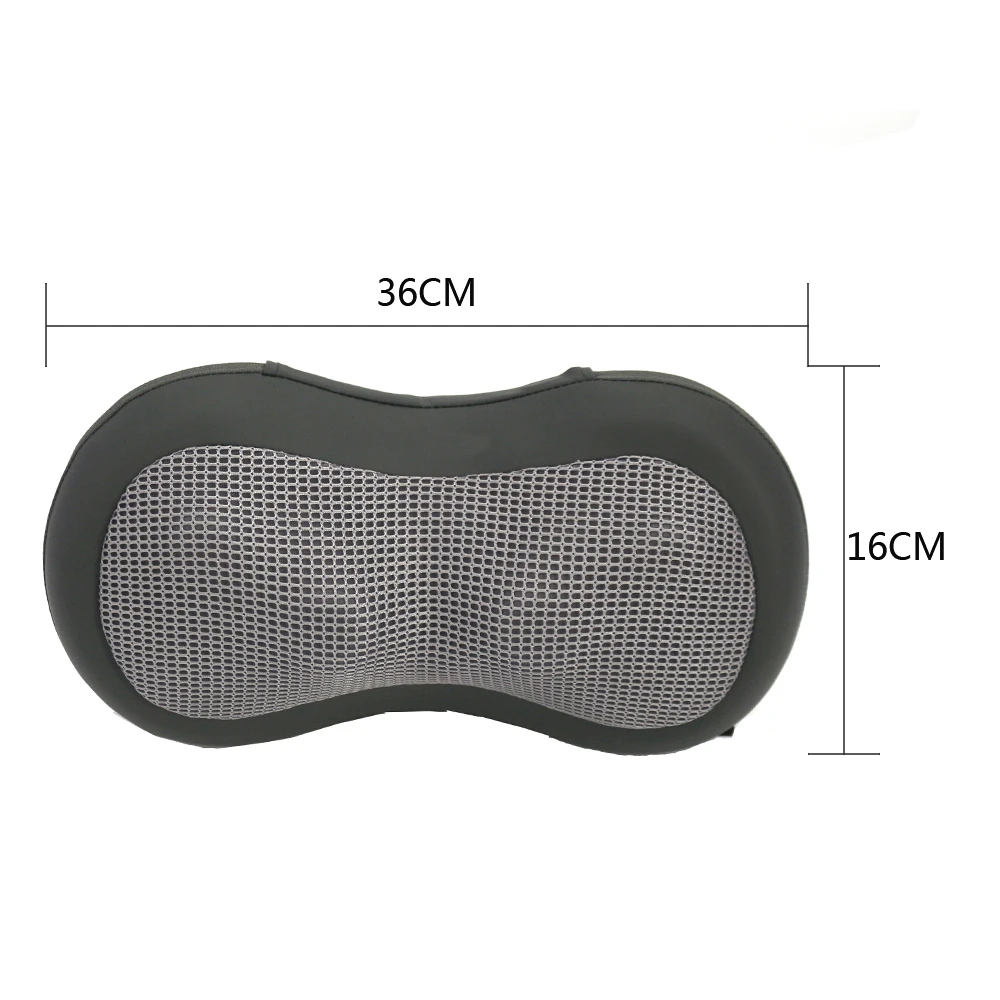 Becozy Black Full Back Massage Pillow Cushion Heating Household