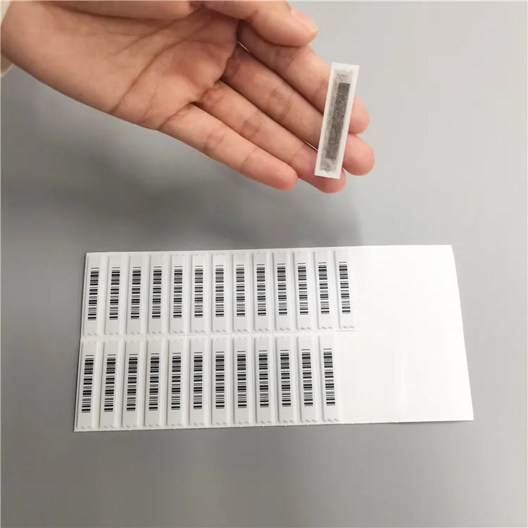 EAS Barcode Alarm Sticker Paper Tag 58KHz Anti-theft Adhesive Soft Tag Disposable Acoustic Magnetic AM Security Soft Label