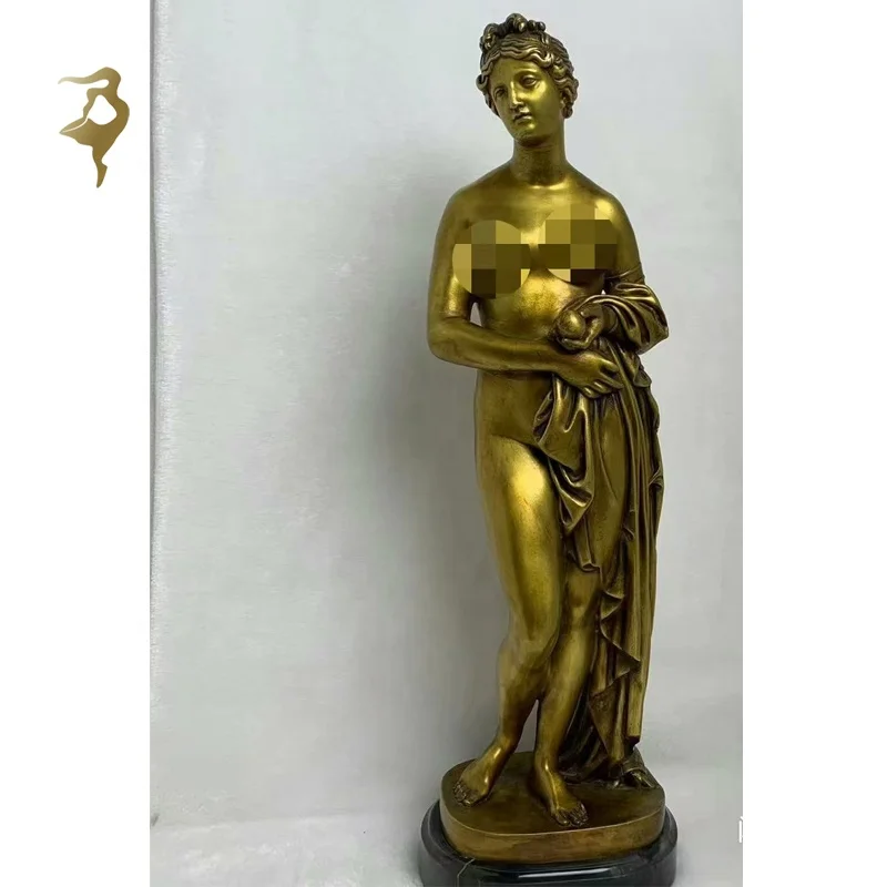 Metal European Modern Design Style Decorative Marilyn Monroe Statue Beautiful Nude Woman Bronze Figure Sculpture
