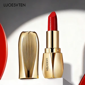 Customized logo Luxury Gold Nourishing  Long-Lasting Creamy Richly Pigmented Matte Lipstick for Lip Makeup
