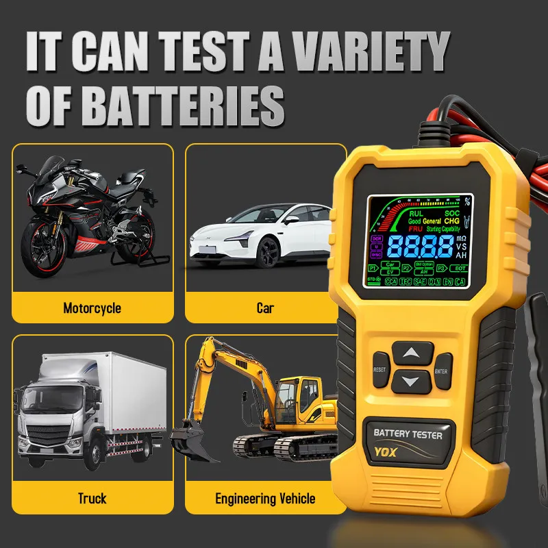 12v-24v Battery Tester Intelligent Digital Car Battery Capacity Tester, LCD Display Battery Voltage Monitor, Battery Tester factory
