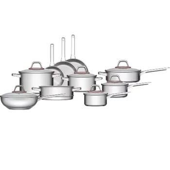 Kitchen Saucepan with Handle Steamer Frying Pan 10pcs  Induction Cookware Set
