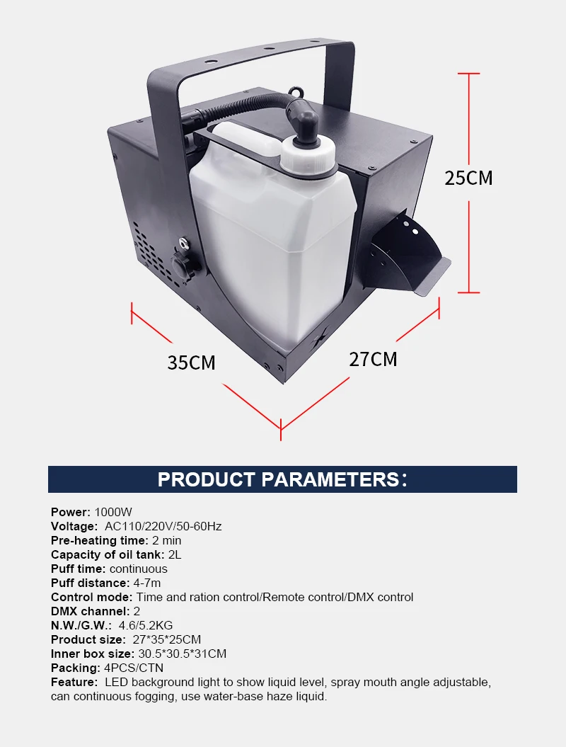 Hazer machine voor professionele stage effecten dj disco en feest_voghion.com