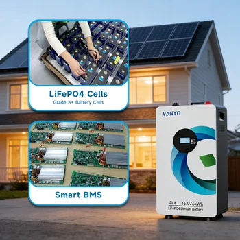 51.2v 16kwh Solar System Lifepo4 Energy Powerwall 48V 15kwh Lithium Battery Solar System Home Storage Battery