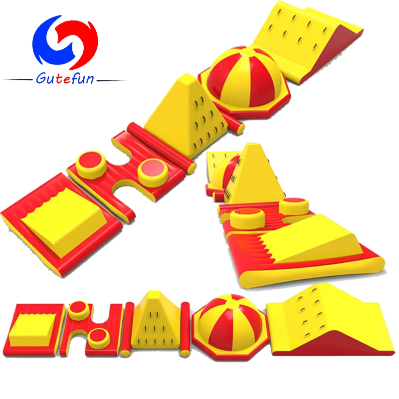 Commercial Above Ground Swimming Pool Floating Water Park Inflatable Race Track Obstacle Course for Sale