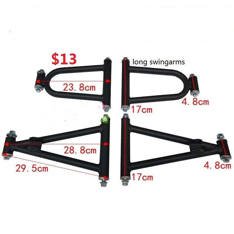GO Karting ATV UTV Buggy with 100CM Rear Axle Sprocket Brake Disc Rotor 5 Inch Rim Wheel Drift Trike New Condition Metal Cover