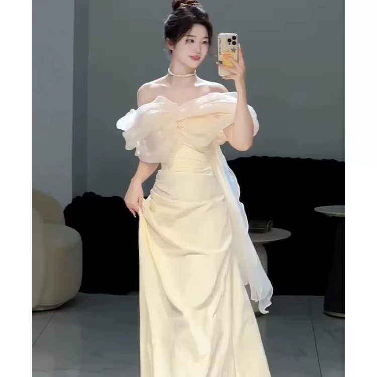 engagement dresses instagram Tulle Tiered Wedding Dress, Couture Tulle Gown, Champagne and Blue Wedding Dress, Engagement Photoshoot Dress S