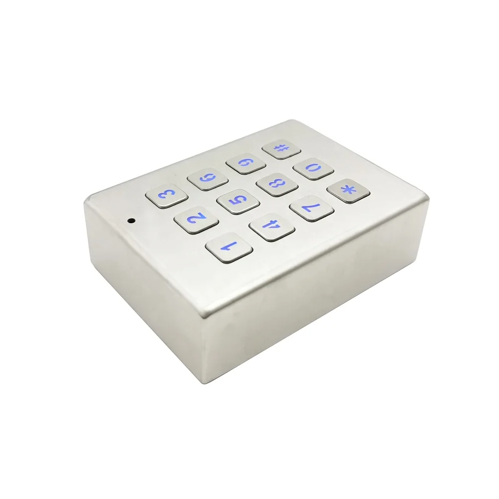 Customized 3x4 LED Backlit Keypad Enclosure Waterproof Matrix Stainless Steel Metal Keyboards & Keypads