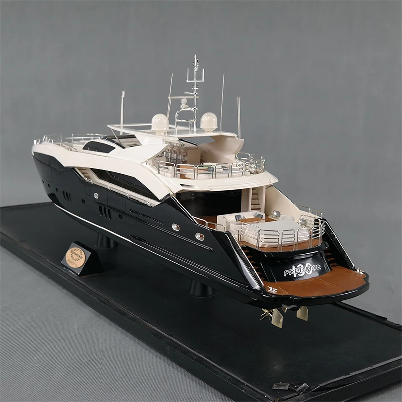 【L】Handmade Plastic Crafts Featuring Sunseeker Princess Other Yacht Brands Gift Boating Customized 100cm Riva Yacht Ship Model