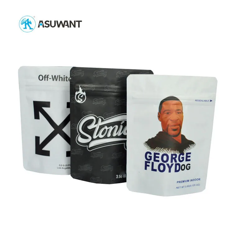 CUSTOM Soft Touch Smell Proof Stand up Child Resistant Plastic Mylar Bags Jungle Boys Packaging Dispensary Bags