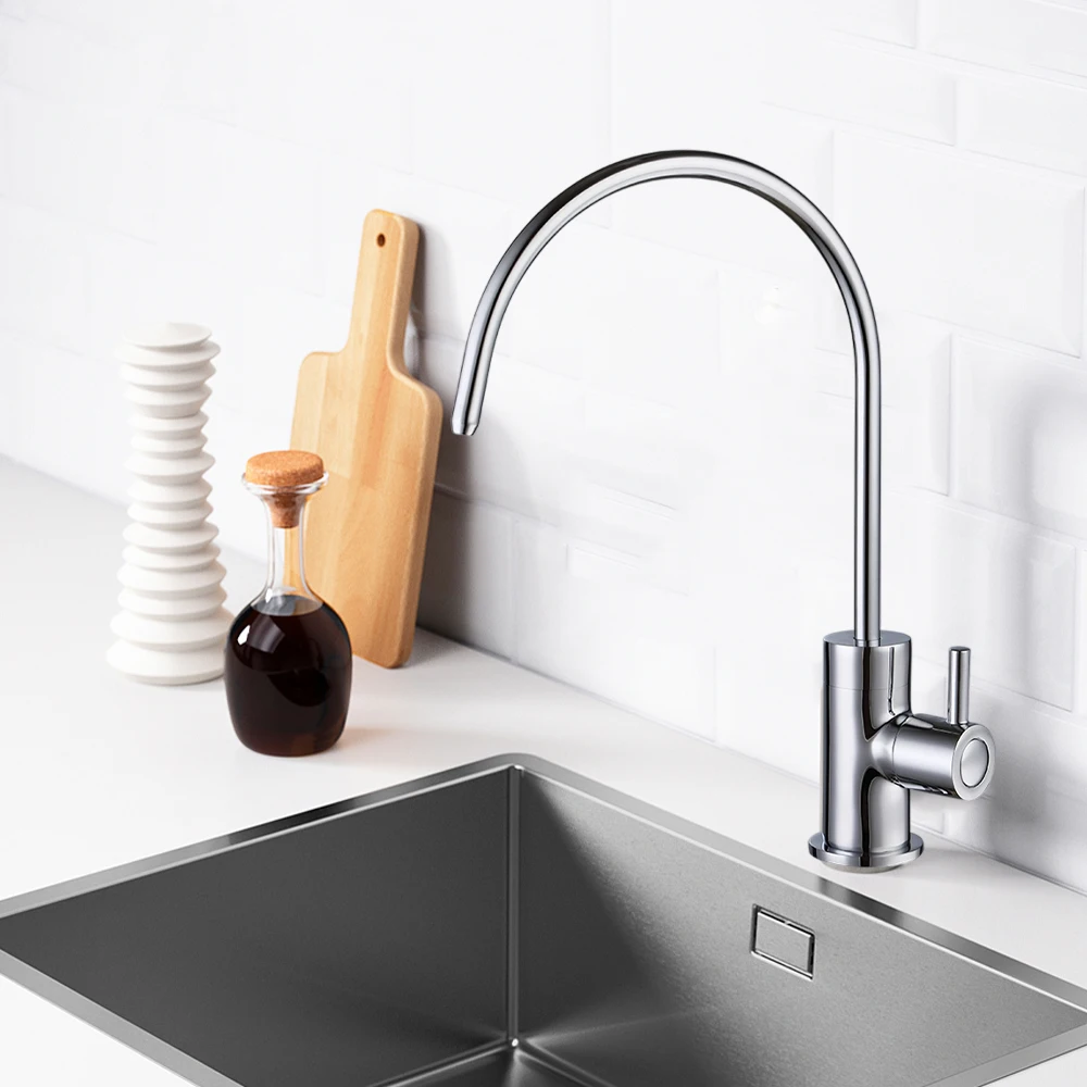 مياه شرب النيكل النيكل الحديثة حفرة واحدة صنبور ماء تنقية المطبخ مرشح صنبور الصنبور