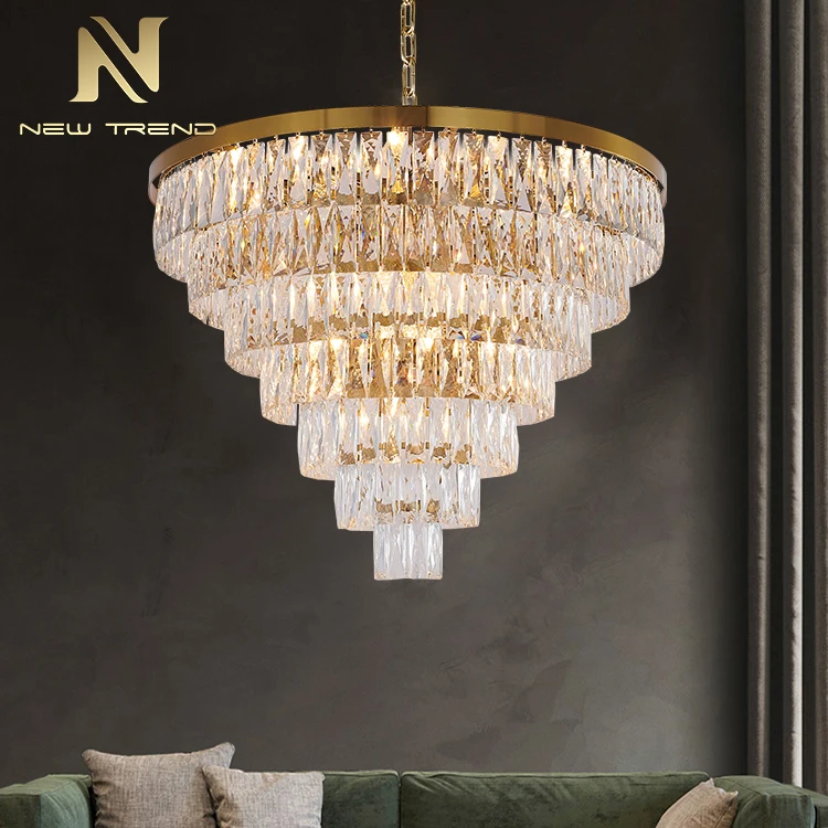 CPL-194 Contemporary Style Indoor Decoration Hotel Circle Shape Luxury Modern Metal Chandelier