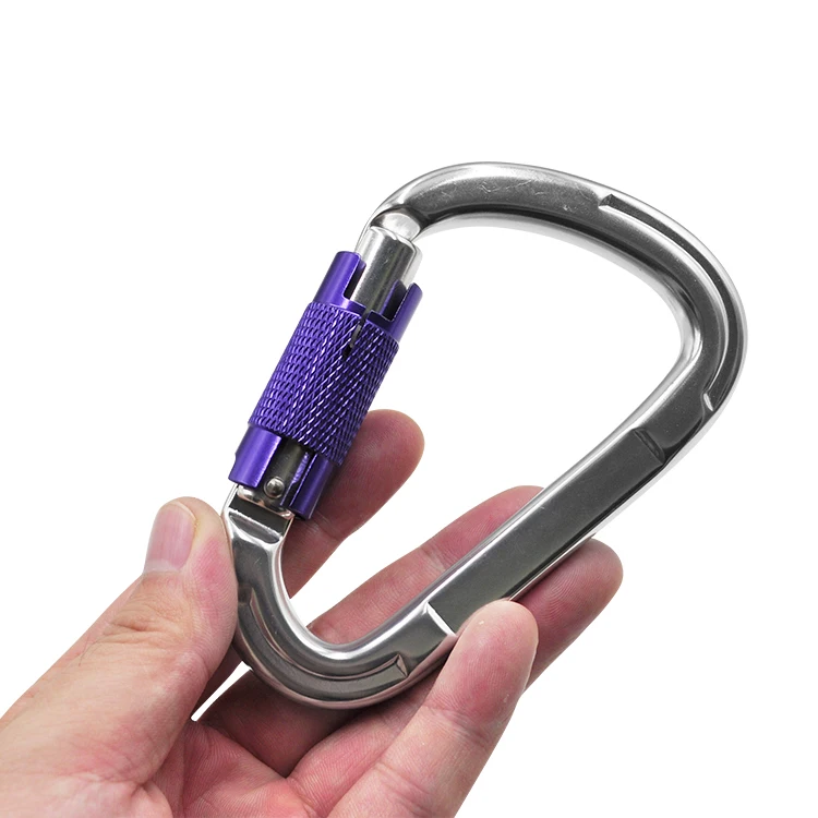 
 Оптовая продажа, 25KN наружные алюминиевые карабиновые крючки с логотипом на заказ  