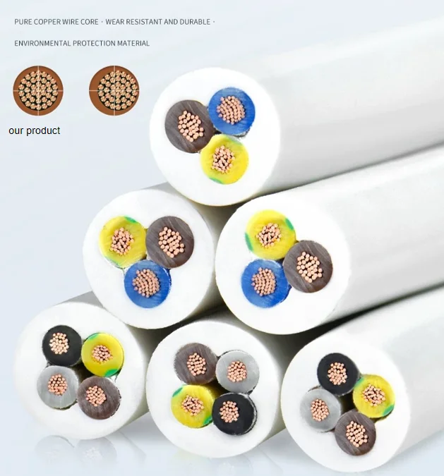 CE CCC Gro&szlig;handel Kabel und Draht 3-adriges 1,5mm flexibles Kupferkabel RVV H05vv-f 3-adriges Kabel