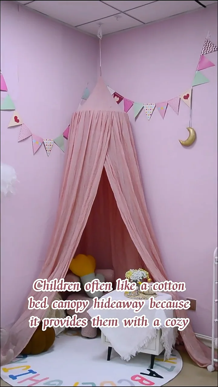 Cotton Hideaway Kid Bed Canopy For Baby Crib Buy Kids Twin Canopy Bed
