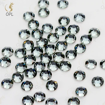 OPL 2088 SS20 Black Diamond 16-Cut Nail Stones Crystal Rhinestones, Non-Hotfix & Loose for Nail Art & Crafts