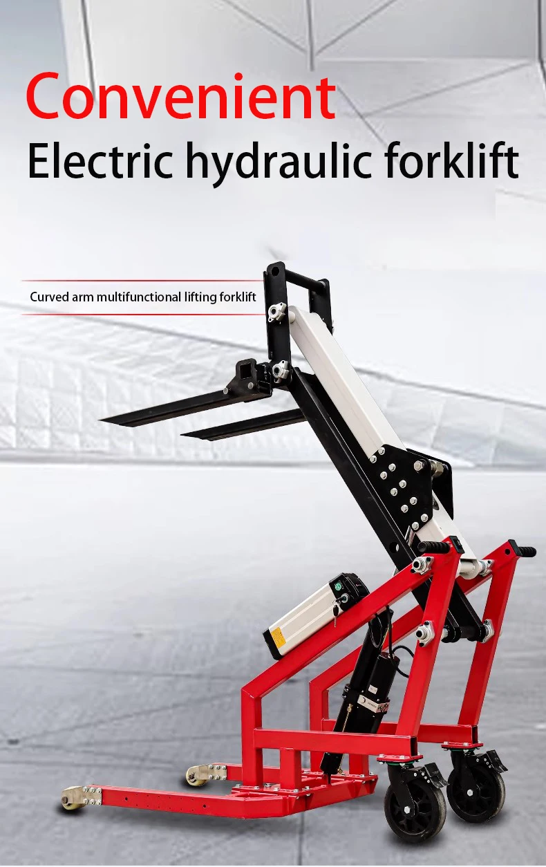 Small Portable Electric Stacker Crane with 24V Battery 500kg Pallet Loading Truck Forklift Electric