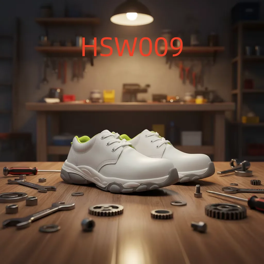 YWX,Manufacturing Line Lace-up ESD White Safety Shoes Factory Price Wear-Resistant Anti-Bacteria Steel Cap Work Clogs HSW009