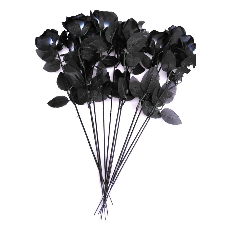 High Quality Silk Artificial Black Rose Flower For Decoration - Buy High  Quality Silk Artificial Black Rose Flower For Decoration Product on