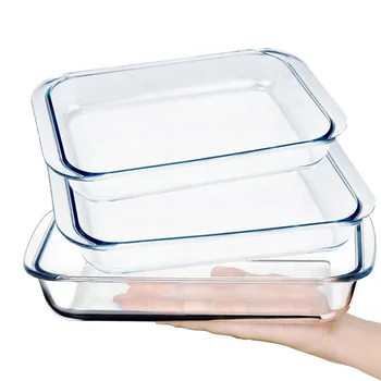 OEM/ODM Glass Baking Dish for Oven, Casserole Dish Rectangular Baking Tray, Heat Resistant Borosilicate Glass