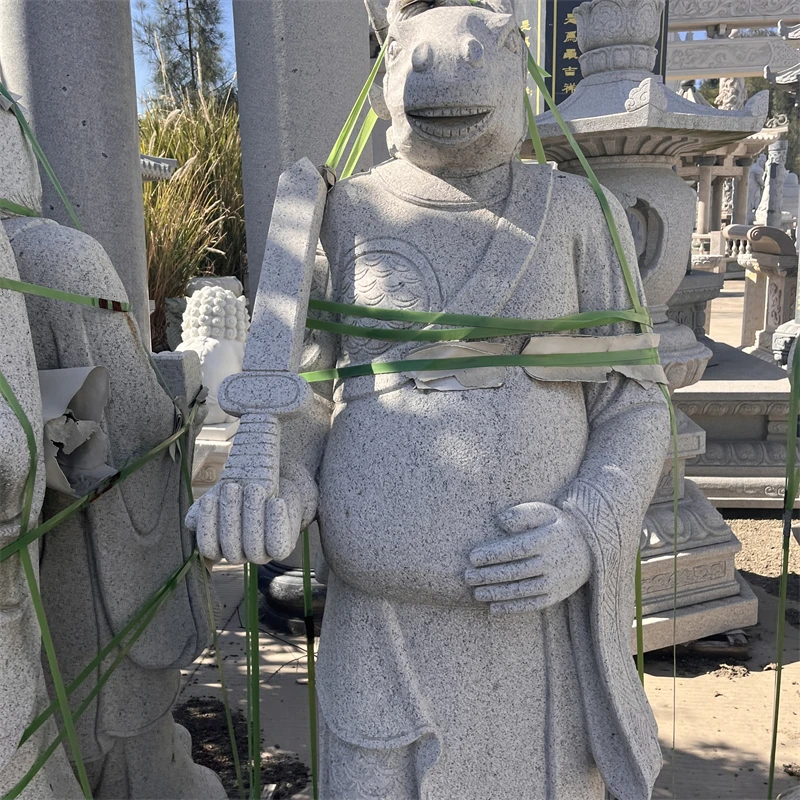 product natural granite life size hand carved chinese zodiac figure sculpture for outdoor decor natural stone statue figure sculpture-2