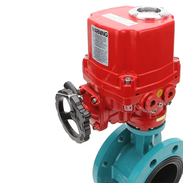 EX ATEX electric actuator Resilient Seat butterfly valve with flange end PN10 PN16 DN150WCB